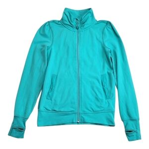 LULULEMON Ivivva Athletica X Disney Princess Jasmine Teal Full Zip Jacket Sz 10